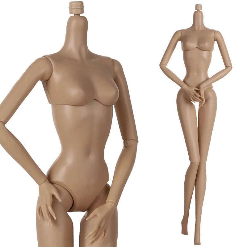 1/6 Supermodel Doll with Movable Joints – Flat Bangs Straight Hair Body & Head Accessories (White/Normal/Black Skin)
