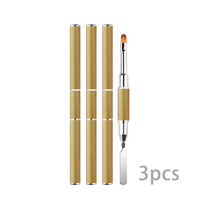 2-in-1 Gel Nail Brush & Picker – Dual-Ended Acrylic Nail Extension Brush with Spatula Tool