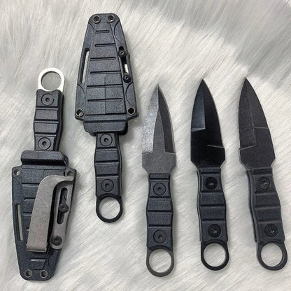 Professional D2 Steel Survival Knife - Fixed Blade EDC Camping Tool with Sheath for Outdoor Adventures