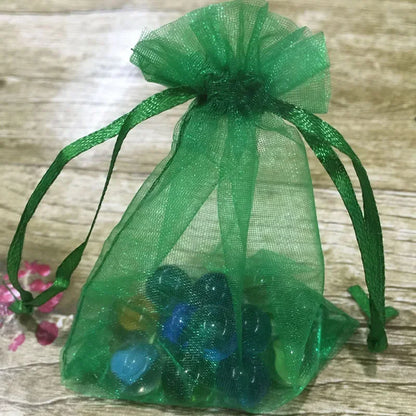 Organza Drawstring Gift Bags - 500/1000pcs Jewelry Pouches for Wedding Party Valentine Easter Packaging