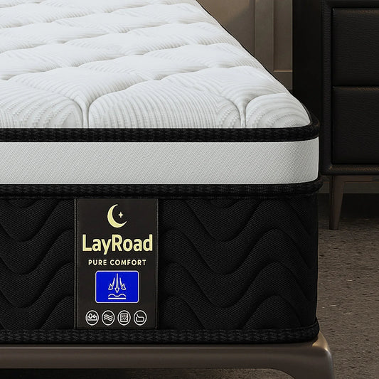 Memory Foam Hybrid Spring Mattress - 12/14-Inch Medium-Firm Pressure Relief Mattress in Twin, Full, Queen & King Sizes