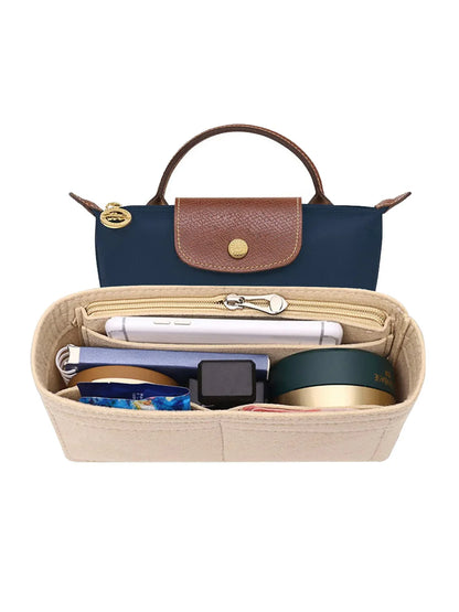 Felt Bag Insert Organizer — Purse & Handbag Organizer for Longchamp Mini Shoulder Bag