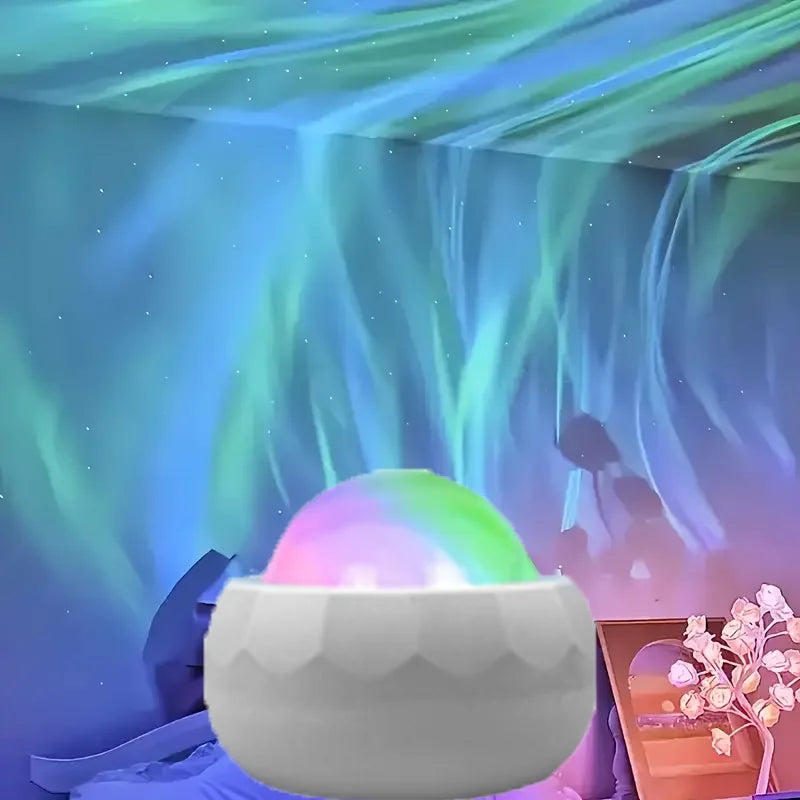 LED Aurora Galaxy Projector - RGB 7 Mode 360° Rotating Night Sky Light With Remote for Home Theater Room Decor