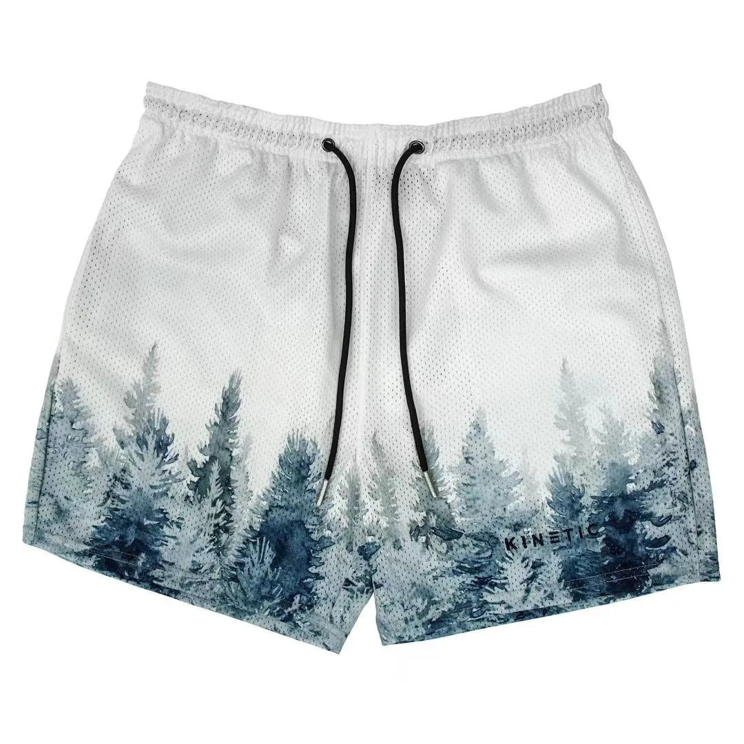 Kinetic Mesh Gym Shorts - Unisex Casual Fitness & Workout Shorts for Summer Sports