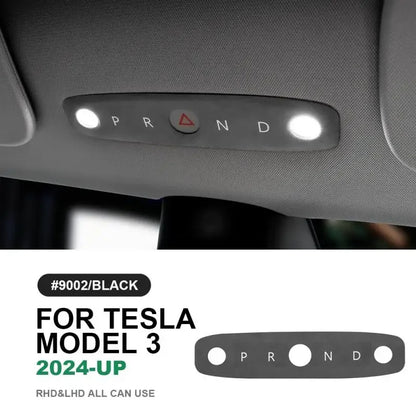 KUNGKIC Italian Top Suede Reading Light Frame Trim Stickers for Tesla Model 3 Highland 2024+ – Car Interior Decor Accessories