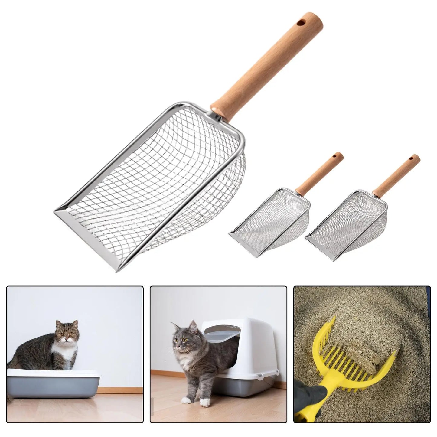 Cat Litter Spoon Mesh Screen Fecal Sifter Scooper | Cleaning Supplies for Cats