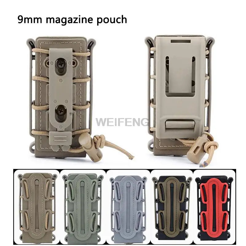 Tactical Molle Magazine Pouch | AR 15 M4 AK 47 7.62 5.56 9mm Scorpion | Fast Mag Holster Case Holder | Gun Hunting Airsoft Accessories