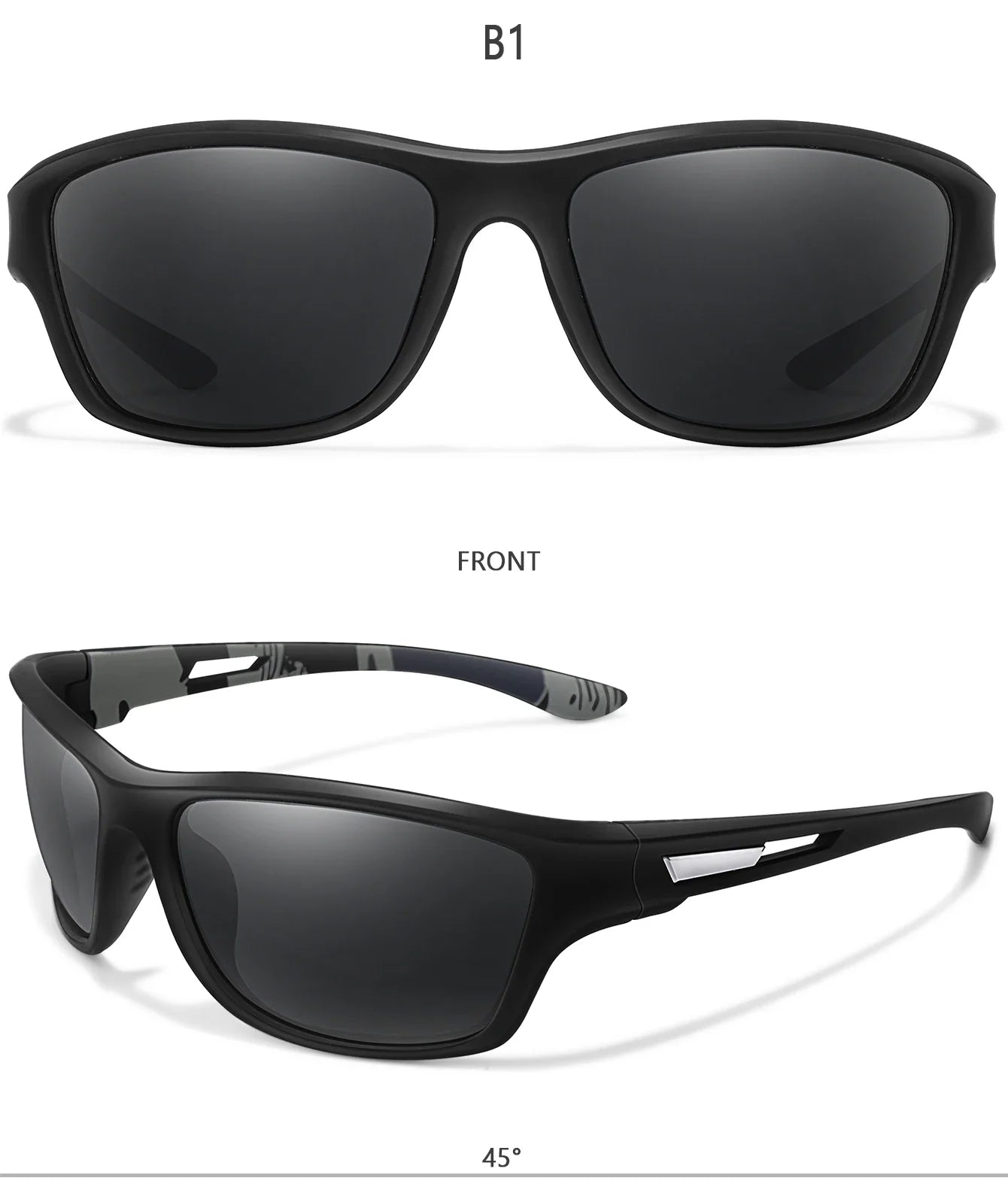 Men’s Polarized Sunglasses – TAC Lens UV400 Anti-Glare Eyewear for Fishing, Cycling & Driving