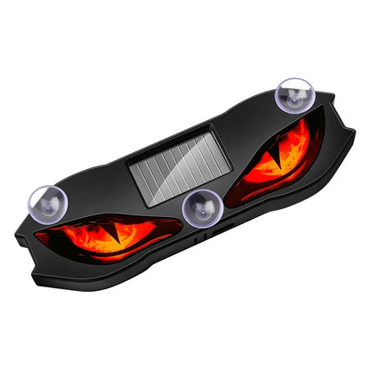 Solar Powered Car Neon Light - Wireless Demon Eye LED Ambient Lamp with USB Rechargeable Breathing Light