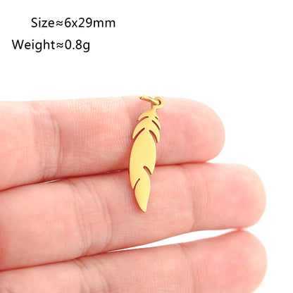 5PCS Animal Claw Charms Set – Stainless Steel Cat, Elephant, Hummingbird & Yoga DIY Pendants for Necklaces & Earrings