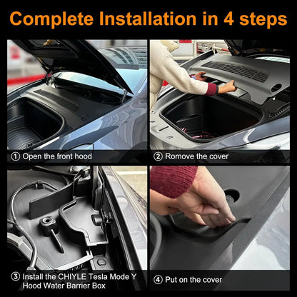 Tesla Model Y Front Trunk Debris Filter Guide Grille Cover - Anti-Clogging Water Filter for 2021-2023 Tesla Y
