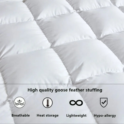 KDJEIKZ Winter Cotton Goose Down Quilt – Five-Star Hotel Duvet, Super Soft & Fluffy for Queen, King & Full Size, All-Season Blanket