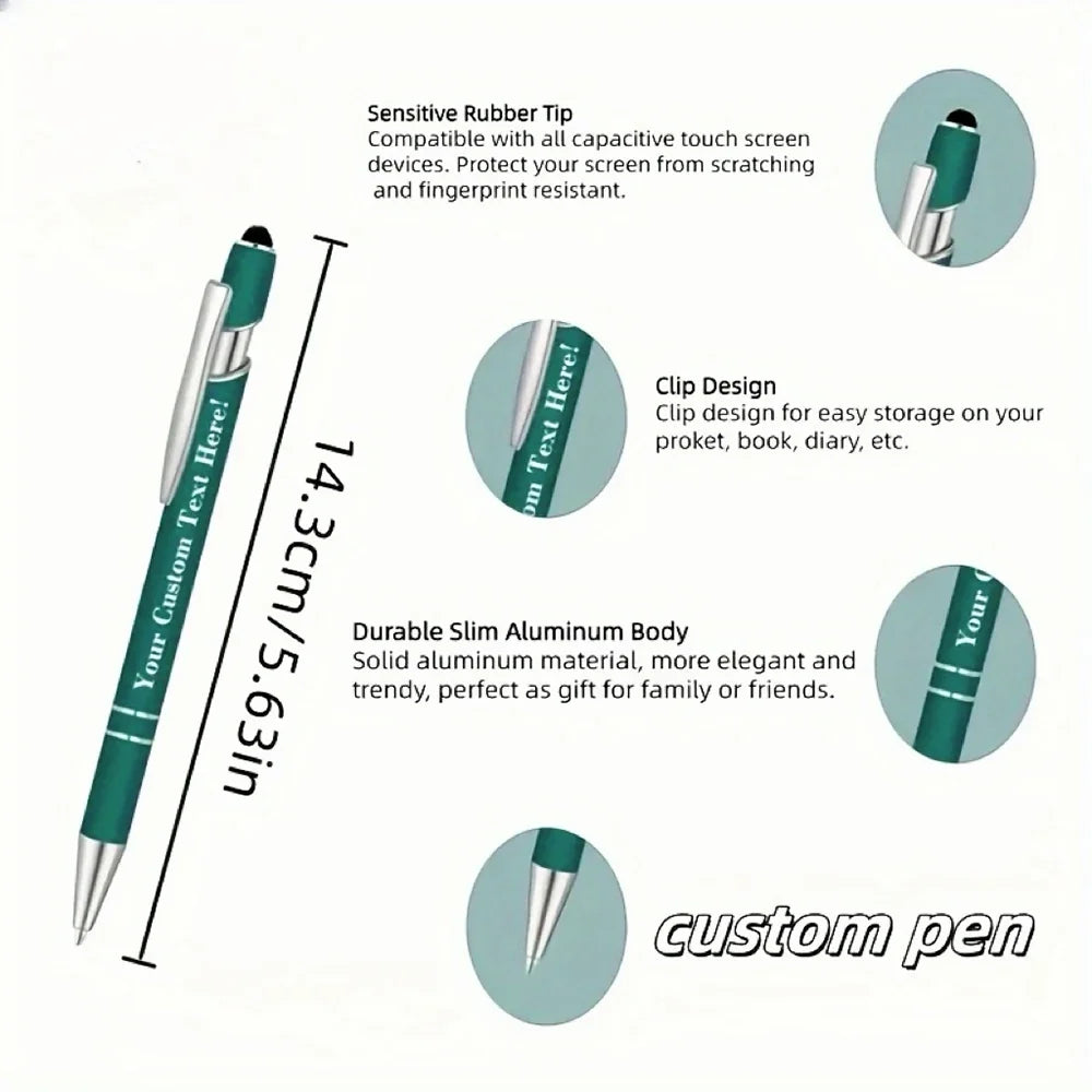 Customized Metal Ballpoint Pens - 30-Pack Engraved Logo Pens for Graduation & Holiday Gifts