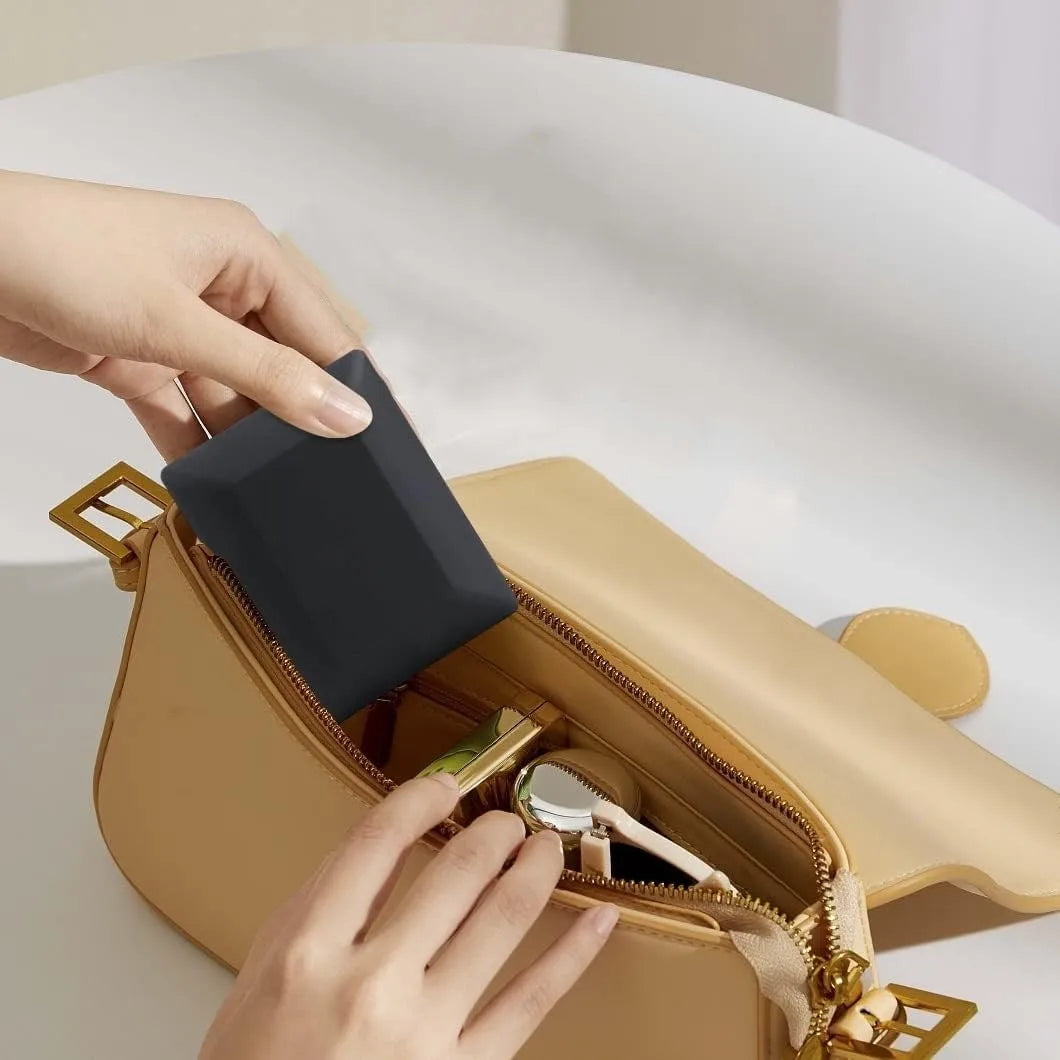 Pendant Box with LED Light - Velvet Jewelry Case, Square Shaped Gift Box for Engagement and Proposal Necklaces