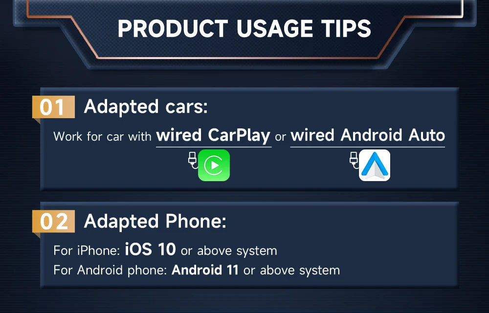 2025 HEYINCAR 2-in-1 Wireless Android Auto & CarPlay Adapter – Plug and Play for Kia, Volvo, Audi, MG, VW, Hyundai, Jeep