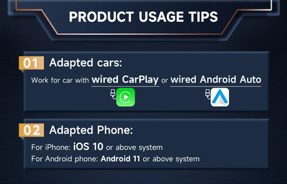 2025 HEYINCAR 2-in-1 Wireless Android Auto & CarPlay Adapter – Plug and Play for Kia, Volvo, Audi, MG, VW, Hyundai, Jeep