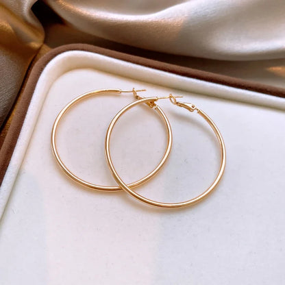 Women’s Shiny Large Circle Cross Hoop Earrings – Rhinestone Geometric High-End Fashion Jewelry