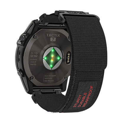 QuickFit Velcro Nylon Watch Band Strap – 20mm/22mm/26mm Compatible with Garmin Fenix 8E, Fenix 7/6 Pro, Epix 2 Pro & Forerunner 955/965 Replacement Strap