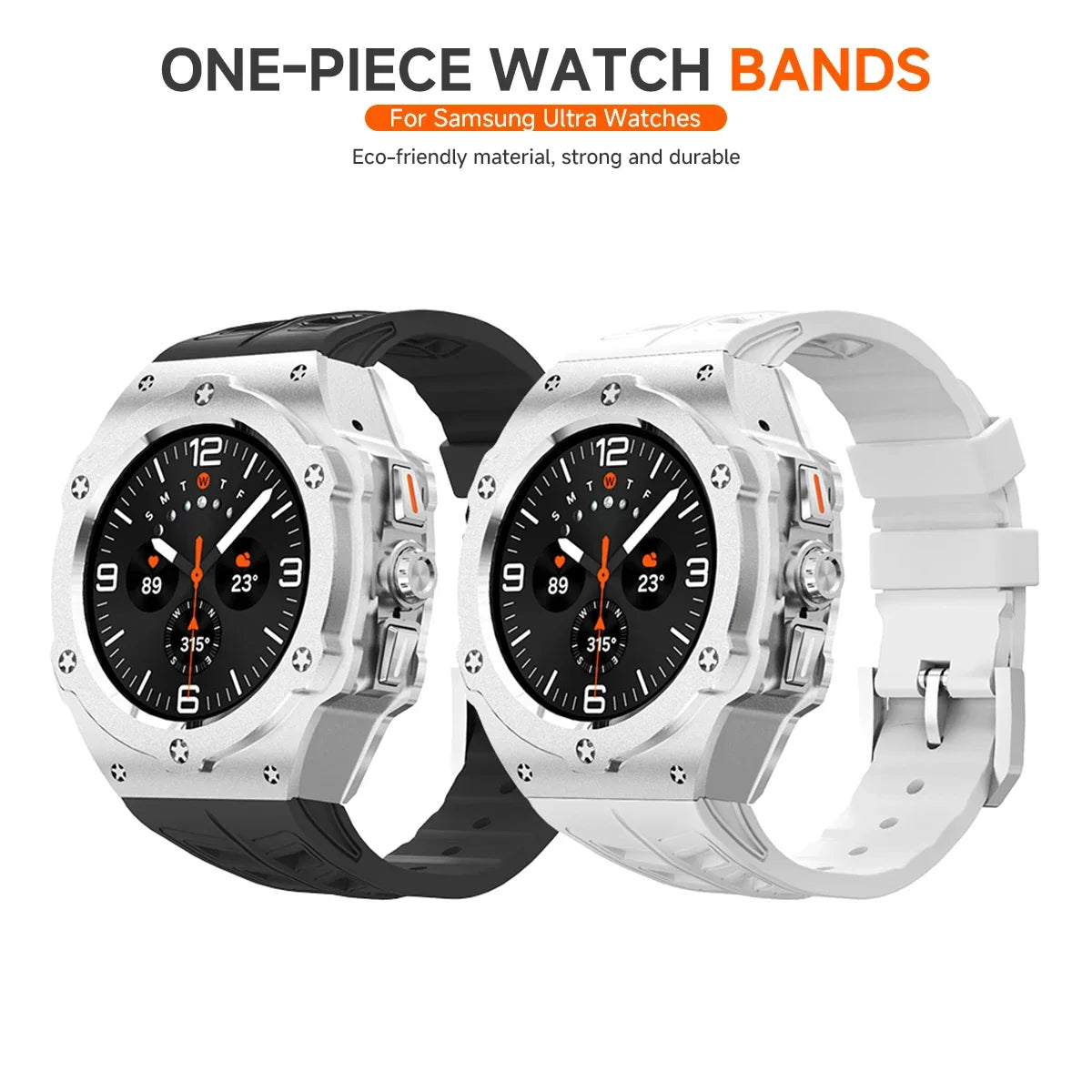 Luxury Carbon Case & Rubber Strap Kit – Samsung Galaxy Watch Ultra 47mm Accessories