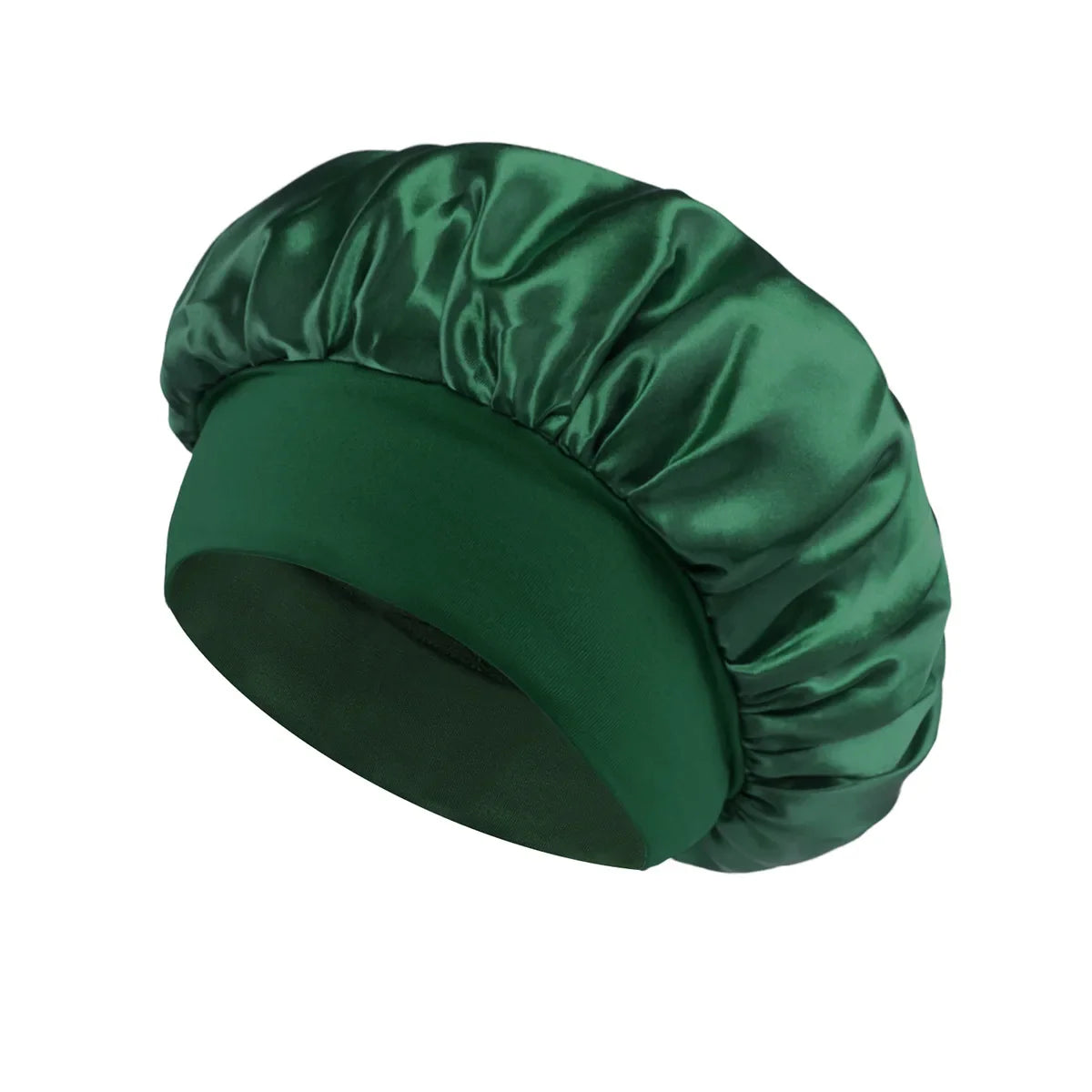 Soft Silk Satin Lined Bonnet – Large Satin Hair Wrap for Long Hair, Sleep & Shower Cap, Salon Tool