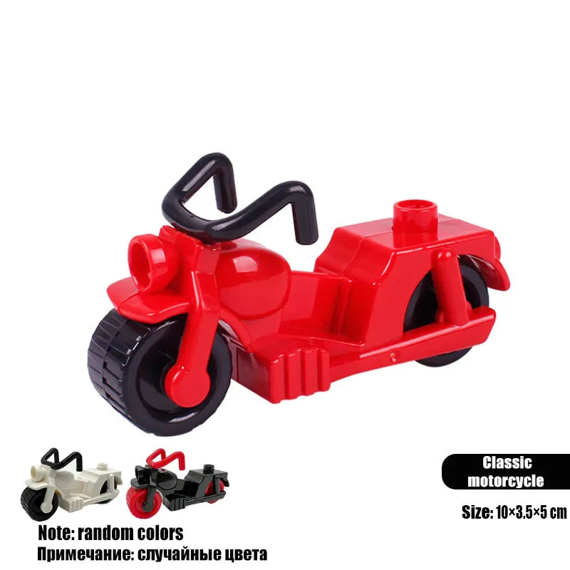 New Large Building Blocks Toys – Cartoon Princess Carriage, Car & Airplane Vehicle Models, Big Bricks Gift for Kids