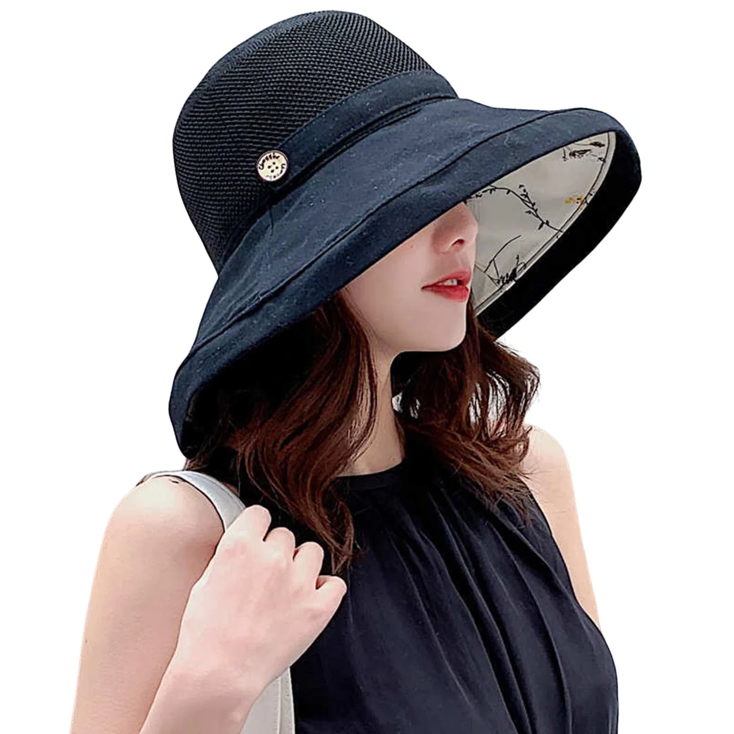 Women’s Foldable Sunshade Hat – Wide Brim UV-Resistant Hat for Travel, Camping, Fishing, Spring & Summer