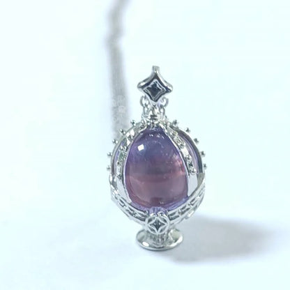 Puella Magi Madoka Magica Cosplay Necklace – Kaname Madoka & Akemi Homura Soul Gem Crystal Pendant Choker Jewelry