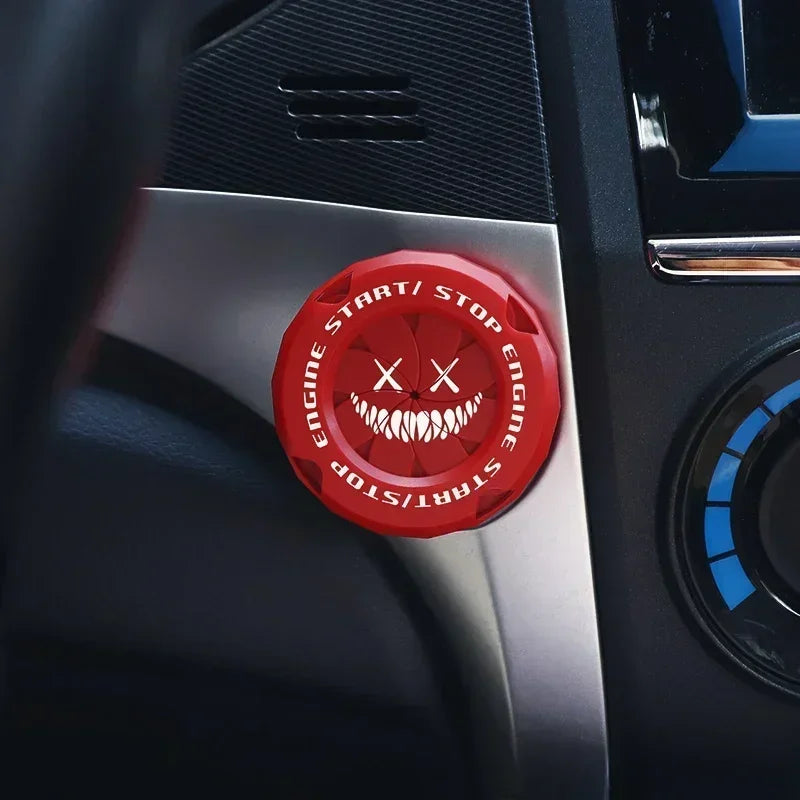 Car One-Key Start/Stop Button Cover – Engine Ignition Protective Sticker for Car & Motorcycle Interior Decoration
