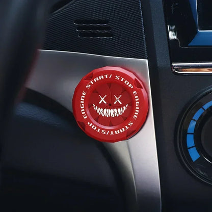 Car One-Key Start/Stop Button Cover – Engine Ignition Protective Sticker for Car & Motorcycle Interior Decoration