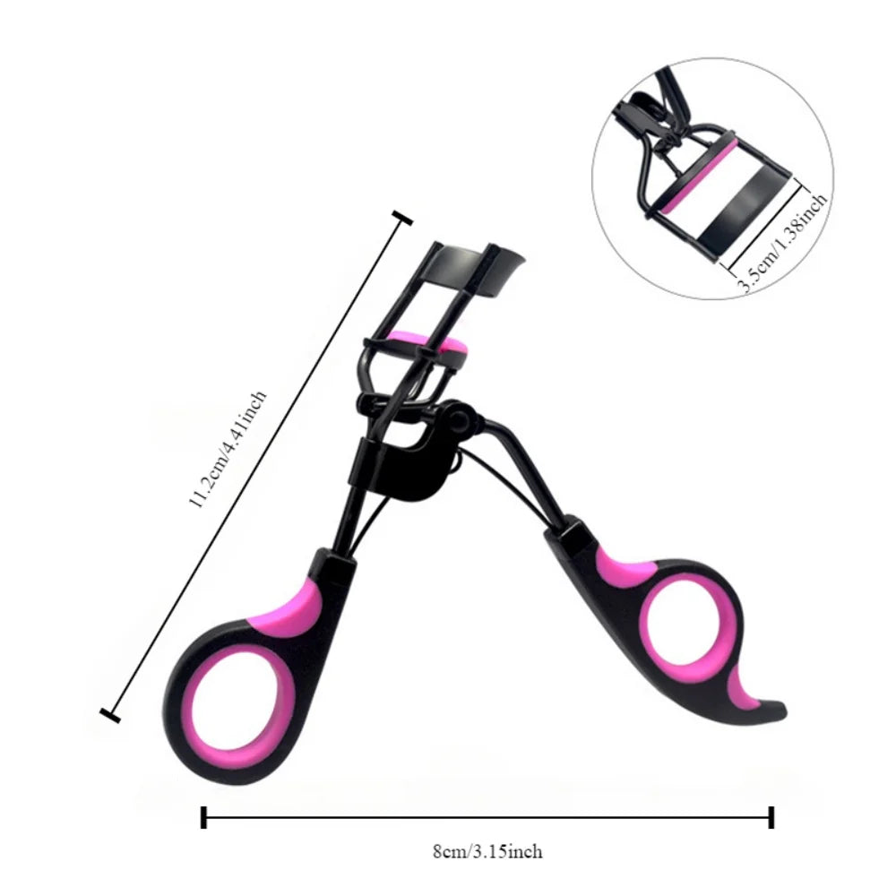 Professional Eyelash Curler with 10 Replacement Pads — Women’s Eyelashes Curling Tweezers & Makeup Beauty Tool