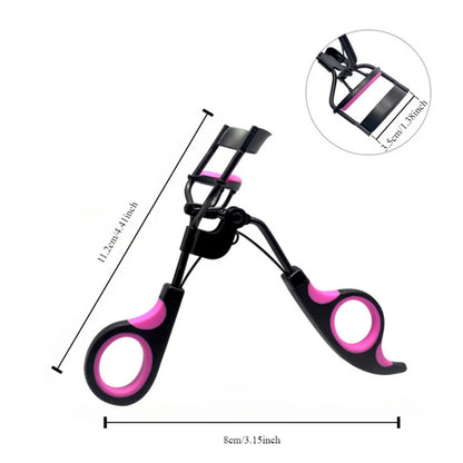 Professional Eyelash Curler with 10 Replacement Pads — Women’s Eyelashes Curling Tweezers & Makeup Beauty Tool