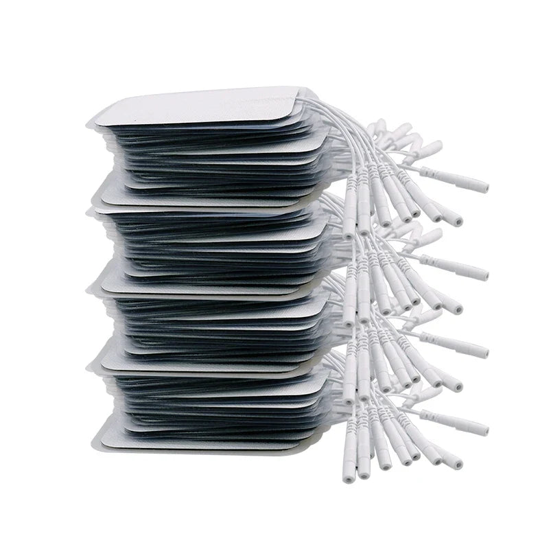 100/50pcs 5x5cm Muscle Stimulator Electrode Pads – Self-Adhesive Non-Woven Replacement for TENS Therapy Machines