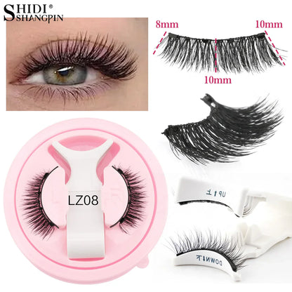Magnetic Eyelashes Set – Handmade Fluffy Faux Mink Reusable False Lashes with Magnetic Tweezers for Natural Makeup Look