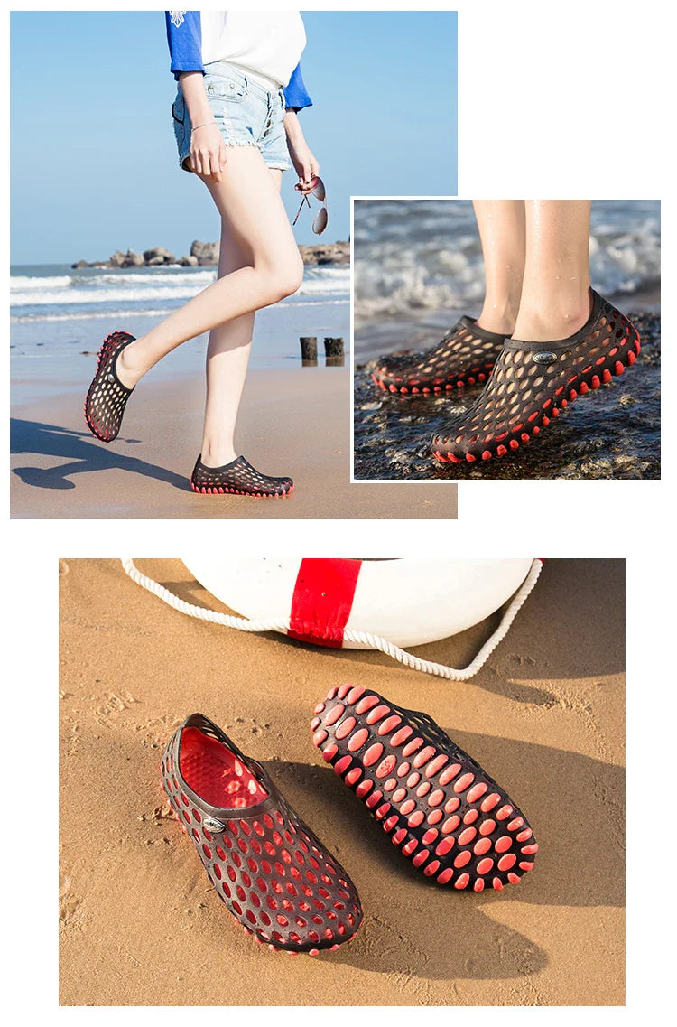 Men’s Vacation Beach Sandals - Unisex Lightweight Aqua Shoes, Outdoor Wading & Garden Slippers, Large Size Travel Footwear