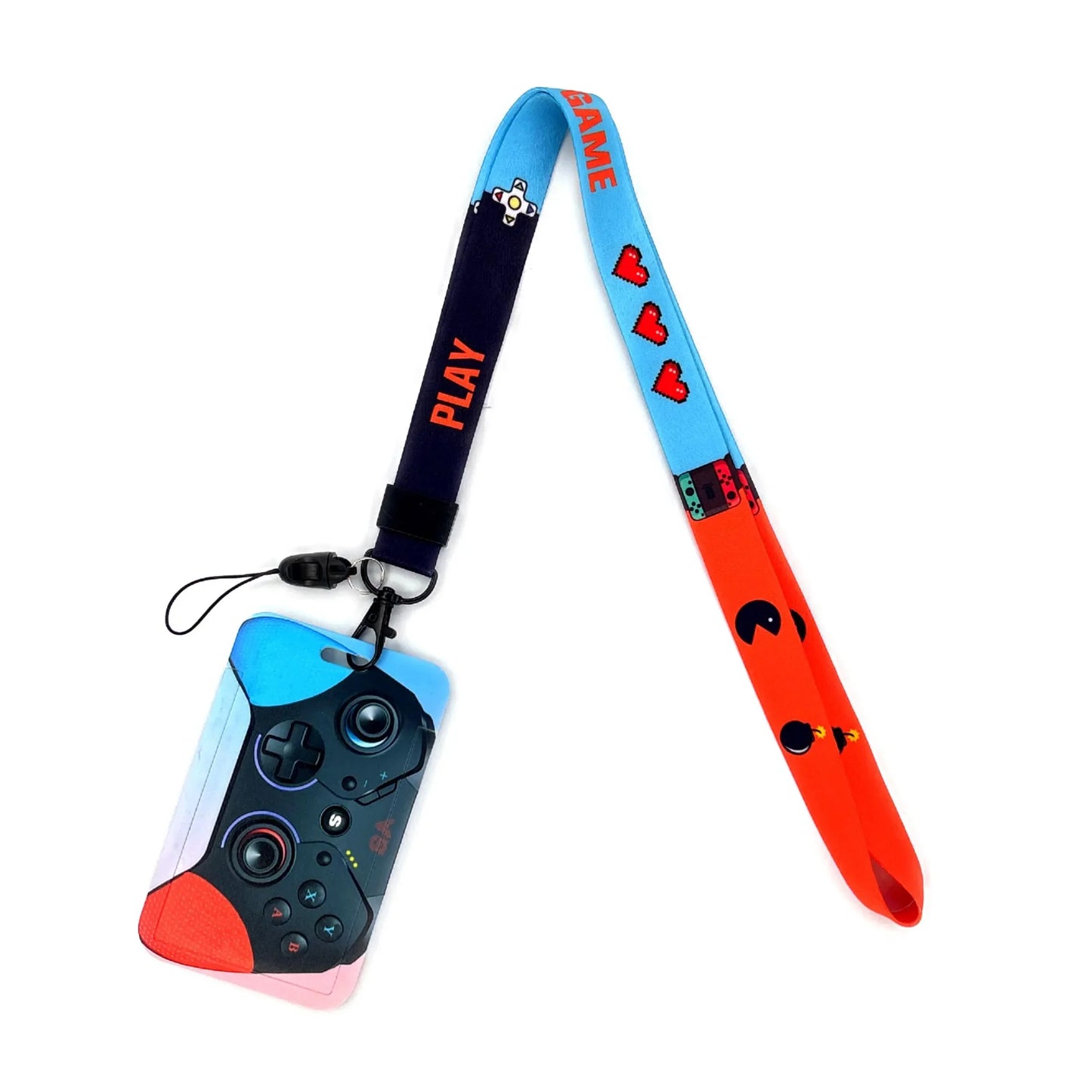 Gamer ID Card Holder Lanyard — Cool Credential Neck Strap & Badge Keychain for Men & Women