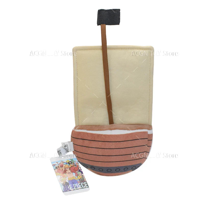 One Piece Plush Ship Toy — Thousand Sunny & Going Merry Soft Pillow for Kids, 21/37CM Birthday Gift