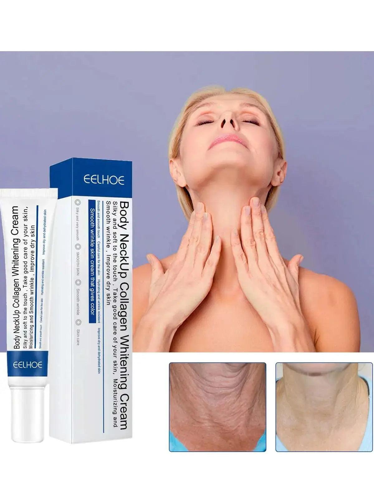 EELHOE Collagen Neck Cream — Anti-Aging Moisturizing Cream to Lighten, Lift & Tighten Neck Skin