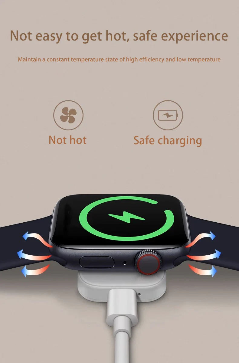 Magnetic Wireless Fast Charger for Apple Watch – Type-C Cable Compatible with Series 9 to 1 & SE