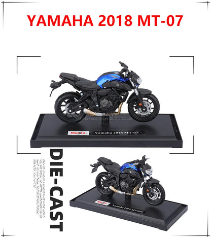 Maisto 1:18 Alloy Motorcycle Model – Yamaha MT-07/MT-10, Ducati, Kawasaki, KTM, Suzuki, BMW