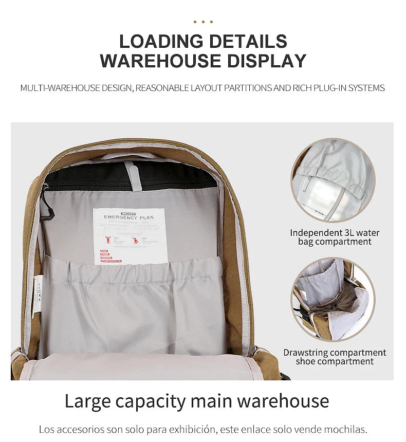 35L Mountaineering Backpack - Waterproof Outdoor Sports Bag for Men & Women, Camping & Hiking Rain Gear