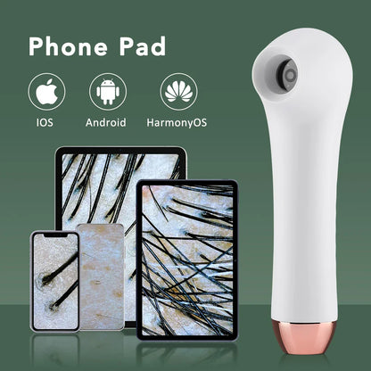 Multifunctional HD Scalp & Skin Analyzer — Hair Follicle Detector with Magnifier for Phone & Tablet