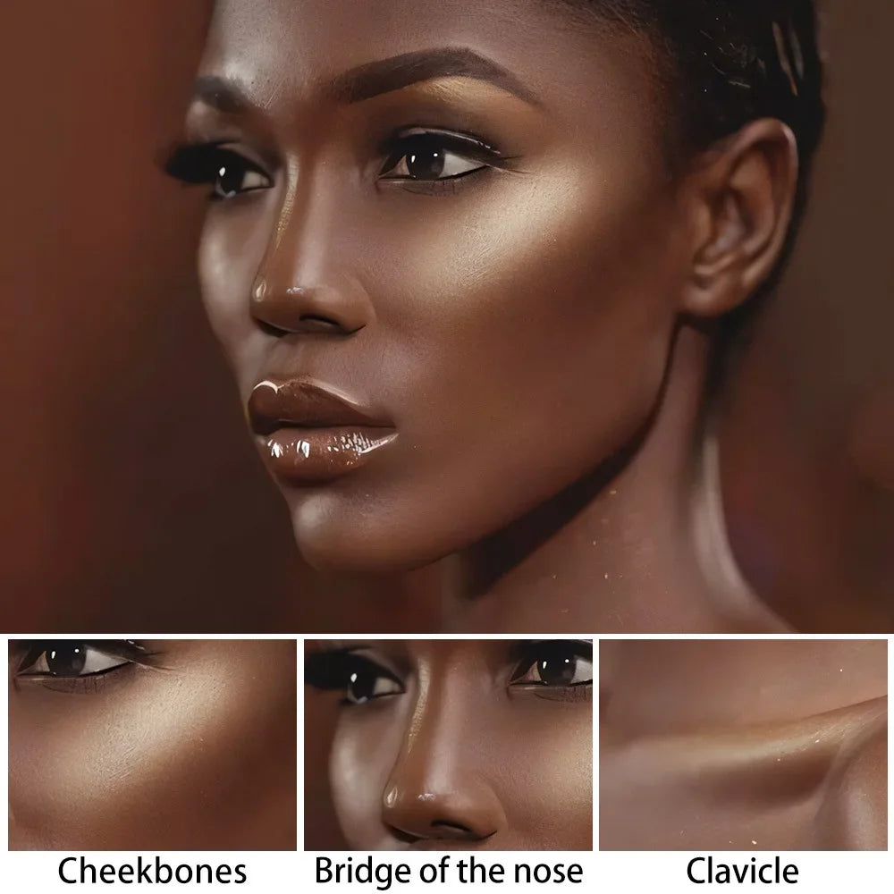 Highlighting & Bronzer Stick - Face Brightening Blusher, Rouge Concealer Pen, Long-Lasting Corrector & Nose Contouring Cosmetics