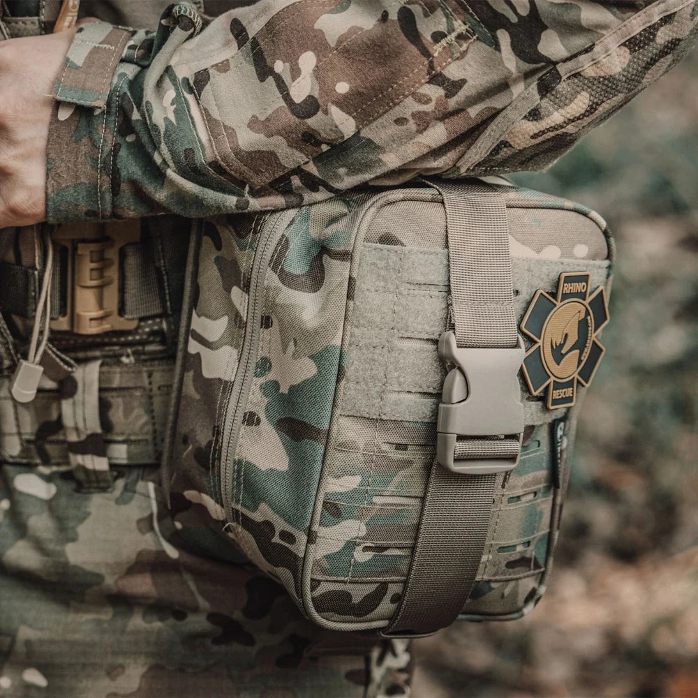 Rhino Rescue IFAK Empty Pouch - MOLLE Tactical Medical Gear Bag for Camping, Hiking & Outdoor Emergencies