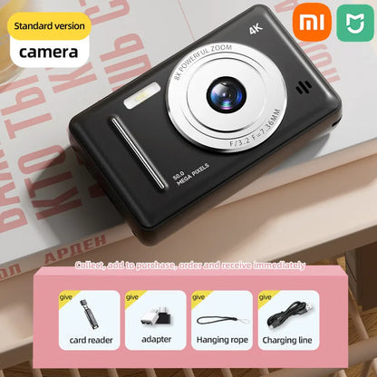 Xiaomi Mijia 4K Digital Camera - 50MP HD Retro Compact Camera with Dual Flash, Auto Focus & Portable Entry-Level Design