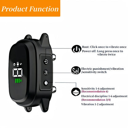 Automatic Anti-Bark Dog Collar IP67 Waterproof Rechargeable Type-C Electric Bark Control Training Device for Dogs Safe Behavior Correction Collar