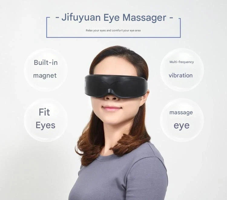 Eye Massager with 9 Modes & Multi-Frequency Vibration – 22-Magnet Therapy for Eye Health