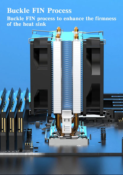 CPU Air Cooler X79/X99 — 3-Pin/4-Pin PWM Fan for Intel LGA 1366/1151/1155/1200/1700/2011 & AMD AM3/AM4/AM5
