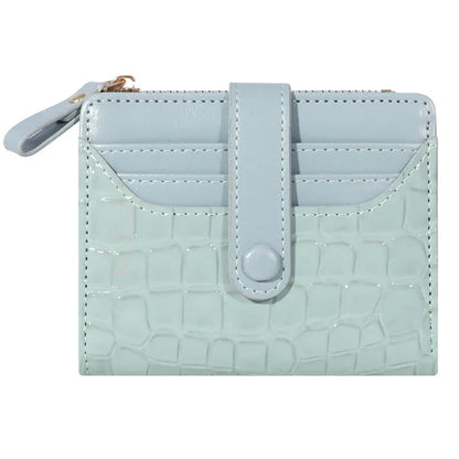 Elegant Women’s Multi-Card Wallet – Secure Double Zip PU Leather Clutch with Crocodile Texture and Stylish Storage