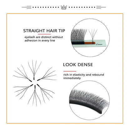 4D-5D W Eyelash Extension – Fluffy Volume Mink & Faux Mink Premade Fans, Dolly Hybrid 3D Lashes