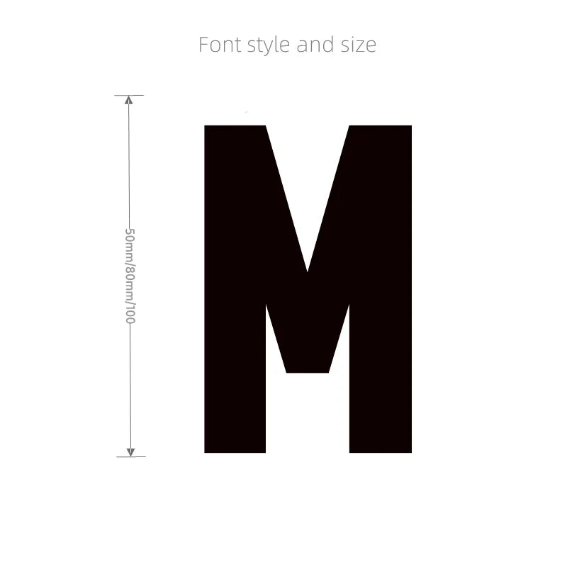 3D Mirror Acrylic Alphabet Wall Stickers – Black English Letters & Numbers for Personalized Door & Room Decor